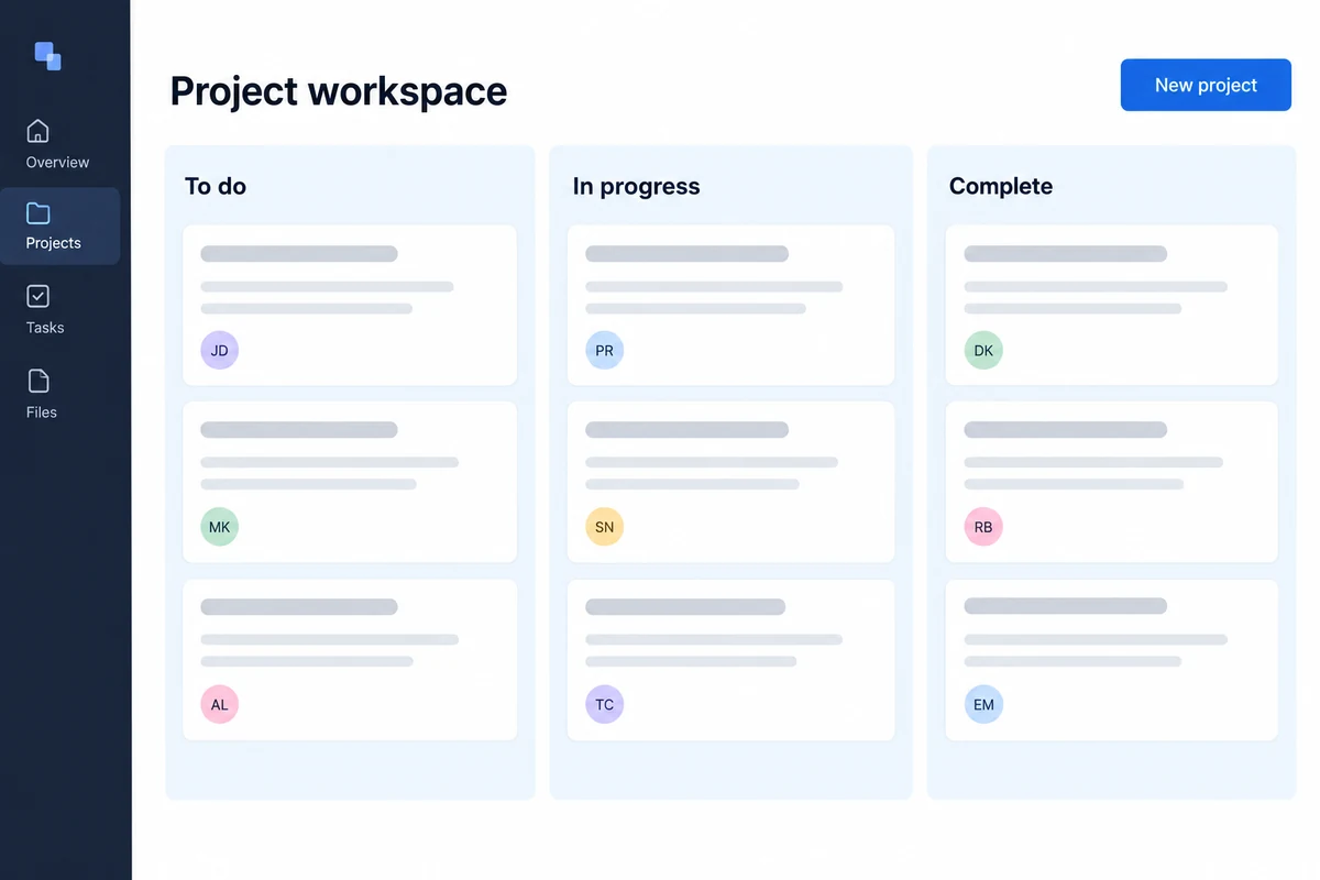 Illustrative custom business application concept